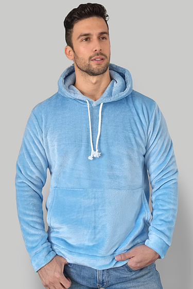 Sudadero Sherpa Fur Celeste